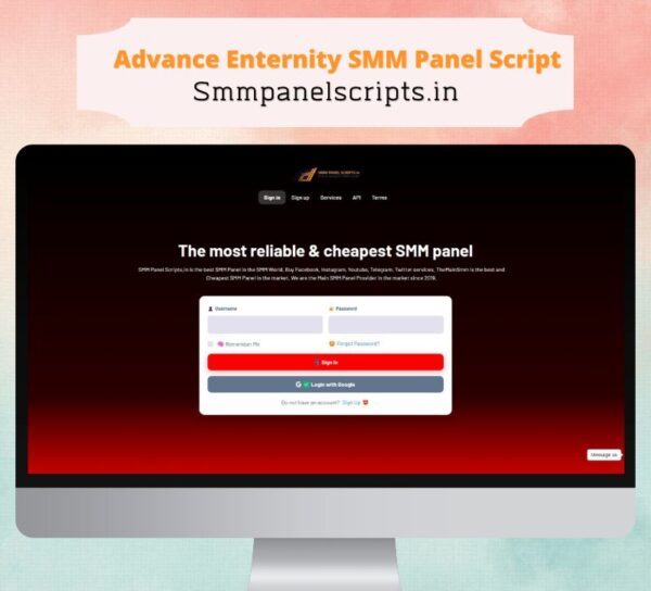 Advance Enternity SMM Panel Script