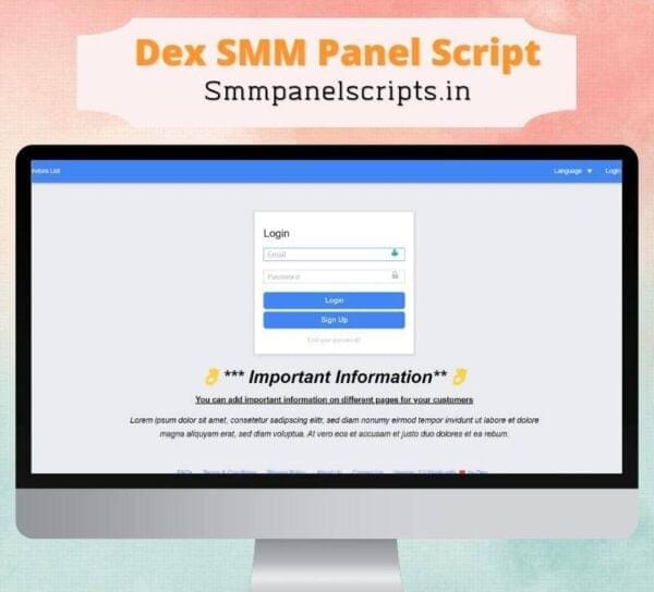 DEX SMM PANEL SCRIPT With 10+ PAYMENTS MODULES